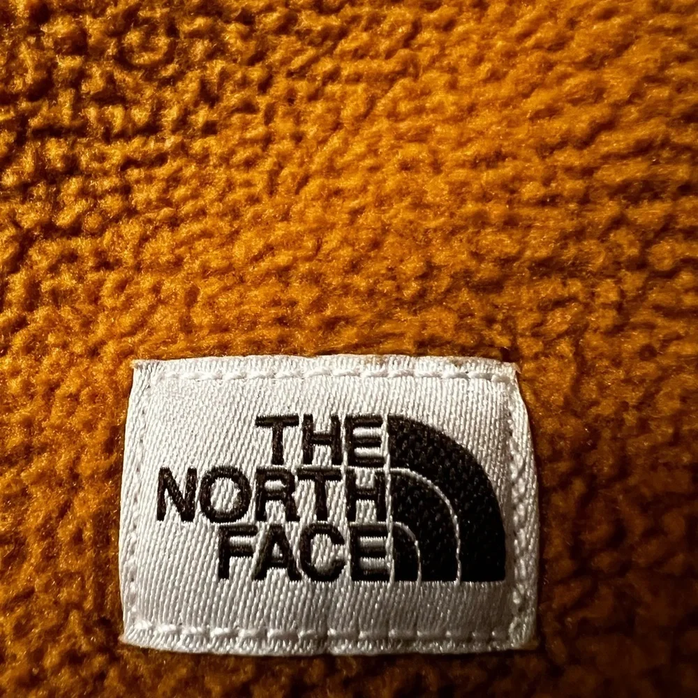 The North Face Men’s Burnt Orange and Teal Fleece Zippered Vest Size Large